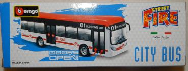 Bburago - City Bus rot/weiß ca. 19 cm , 1:43, NEU, OVP, Nr. 32102